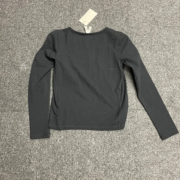 Pact Black womens vneck long sleeve tshirt NWT size XS organic cotton - Picture 6 of 6